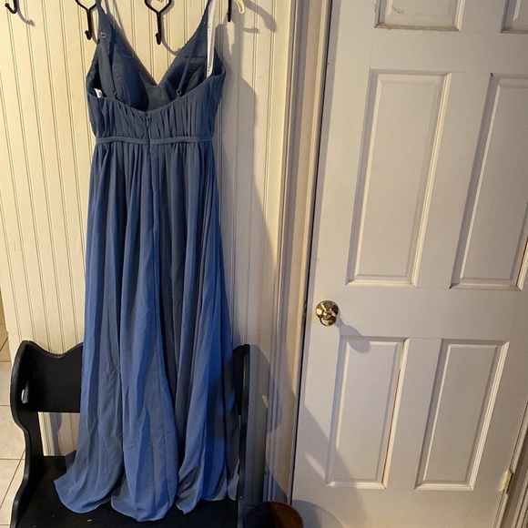 Azazie blue bridesmaid dress worn once - Picture 2 of 3